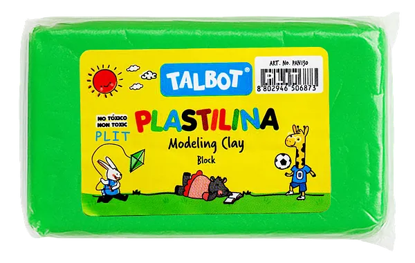 Masilla Plastilina Talbot Verde Neón 150 gr