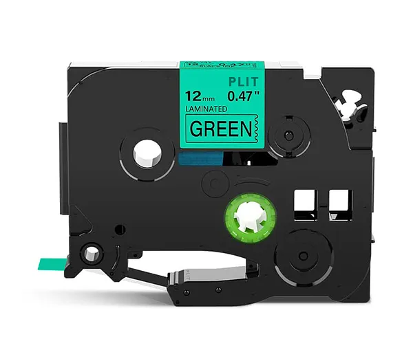 Cinta Rotuladora Térmica TZE-231 Verde, Compatible Etiquetadora Brothers
