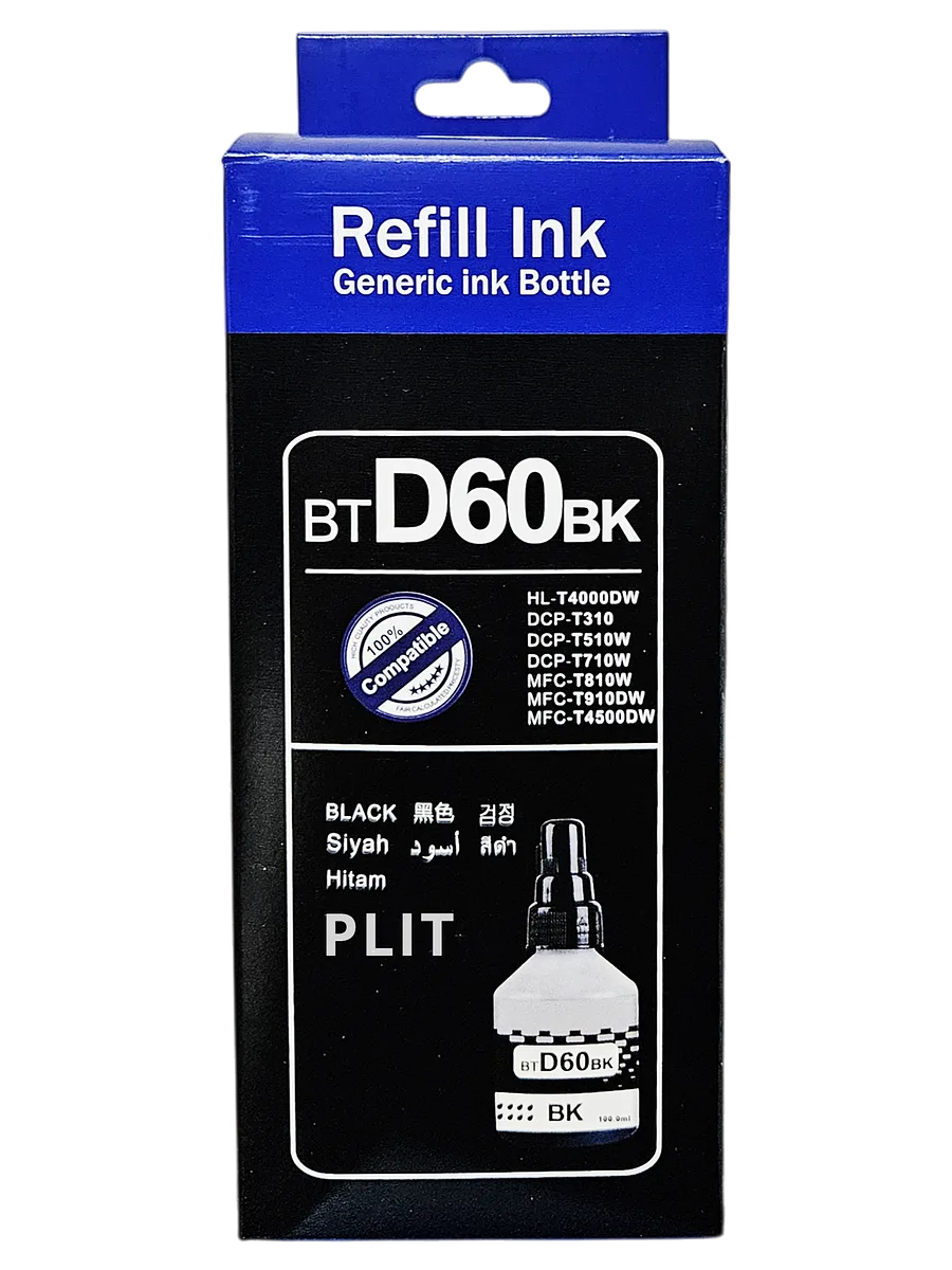 Tinta Refill Ink D60 (BT5001) Negra, 100 ml