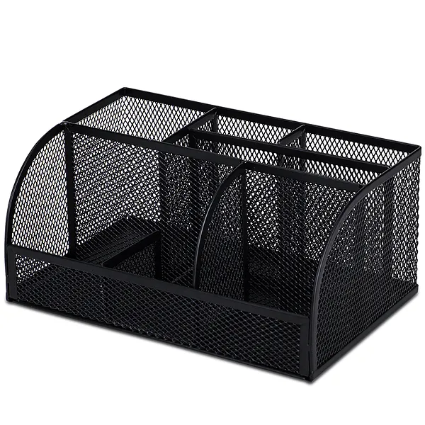 Organizador de Malla Metálica para Escritorio, 7 Div. -Deli 8903