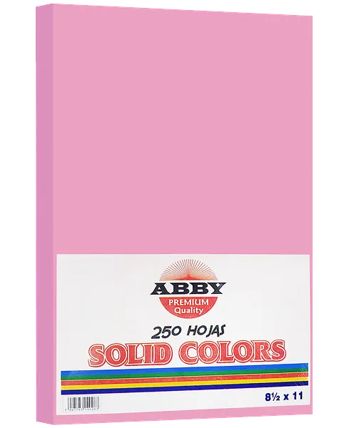 Resma de Papel Rosado 8.5"x 11", 250 hojas