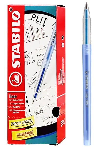 Bolígrafo Stabilo Liner 808 Azul, 10 Lapiceros