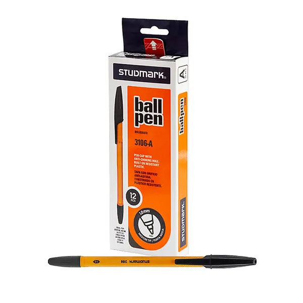 Bolígrafo Ball Pen, Negro - Studmark 3106