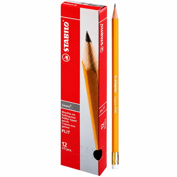 Lápiz de Grafito HB Stabilo Swano 4905, 12 Lápices